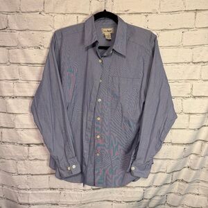 L.L. Bean Woman’s Casual Blue Button-Down Shirt